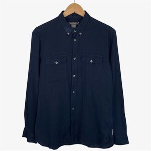 FRENCH CONNECTION NWT Button Down Long Sleeve Shirt - Navy Blue - Size M